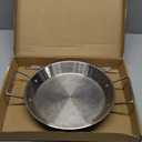 IMIKEYA 1pc Double Handle Serving Plate Stainless Steel Salad Dish Anti-scalding Party Food Plate 24cm Silver (33X24X3.5CM)