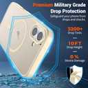 SUPFINE Magnetic for iPhone 16 Case with Screen Protector (Compatible with MagSafe) (Military Grade Drop Protection) Translucent Matte Shockproof with Anti-Fingerprint Phone Cover,Antique White
