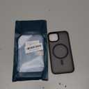 CACOE Magnetic Case for iPhone 13 & iPhone 14 6.1 inch-Compatible with MagSafe & Magnetic Car Phone Mount,Anti-Fingerprint TPU Thin Phone Cases Cover Protective Shockproof (Matte Black) | Anti-Fingerprint, TPU, Cover, Protective