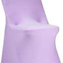 Peomeise Stretch Spandex Folding Chair Cover for Wedding Party Dining Banquet Event (Lavender,12pcs)
