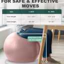 Trideer Exercise Ball for Office Desk, Yoga Ball Chair to Relieve Back Pain, Stability & Fitness Ball Seat with Base, Home Gym Core Workout, Abs, Stretching & Therapy