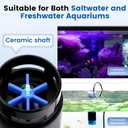 Aquarium Surface Skimmer, 96 GPH Flow Rate Ideal for Freshwater & Saltwater Compatible, 5W Efficient Waste Removal