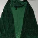 Hooded Cloak Velvet Cape with Hood Halloween Capes Women Witch Costume Vampire Cloak Wizard Robe Men Cosplay Costume Green 170