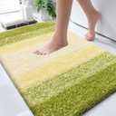 OLANLY Bathroom Rugs Mat 30x20, Extra Soft Absorbent Microfiber Bath Rugs, Rubber Backing, Quick Dry, Machine Washable Bath Mats for Bathroom Floor, Tub and Shower, Home Decor Accessories, Olive Green