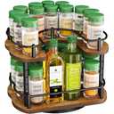 Amazon.com: Spice Rack Organization for Cabinet - Height Adjustable Rotating Lazy Susan Organizer, Spice Organizer Fits Cabinets Wide 11 inches, Clearance Height 10.5 inches : Home & Kitchen