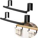 KES Over The Door Towel Rack, Over Cabinet Towel Bar Kitchen Bathroom Towel Holder Storage Dish Towel Holder, Over Cabinet Cupboard Door Towel Bar, Matte Black 2 Pack, KTH500S26-BK-P2