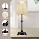 LED Cordless Table Lamp,Rechargeable 6000mA Battery Operated Portable Black Desk Lamp,Dimmable Touch Control Table Lamp,for Restaurant/Patio/Outdoor.(LED Bulb Included)