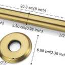 8 Inch Shower Arm and Flange Champagne Bronze, Ceiling Mounted Shower Arm for Rain Shower Head