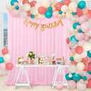 Chiffon Backdrop Curtain Pink Sheer Curtain Backdrop 5ft x 10ft 2 Pieces Wedding Party