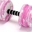 Aquatic Exercise Dumbbells Pink White Water Dumbbells, 2PCS Foam Barbells for Men Women Water Workouts