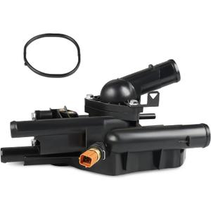 Engine Coolant Thermostat Housing Assembly Replacement for 256002G600 Compatible with 2008-2010 Hyundai Sonata/Kia Rondo, 2009-2010 Kia Optima 2.4L