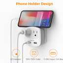 2 x European Travel Plug Adapter Converter, TESSAN International Power Plug Converter with 2 USB, Type C Outlet Adaptor Charger for US to Most of Europe EU Iceland Spain Italy France Germany