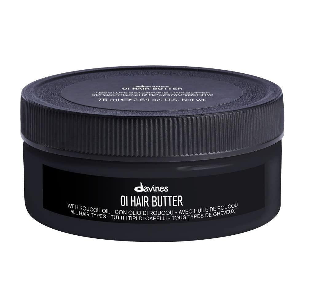 Davines OI Hair Butter, Deeply Nourishing Antioxidant Mask for All Hair Types - Hydrating Treatment Controls Frizz & Adds Instant Shine with Roucou Oil- Restores Softness, Travel Size, 2.54 Fl Oz