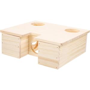 BESPORTBLE Wooden Hamster Habitat Maze Design DIY Decoratable Pet House for Hamsters Mice and Gerbils Fun Hideout and Play Area for Animals