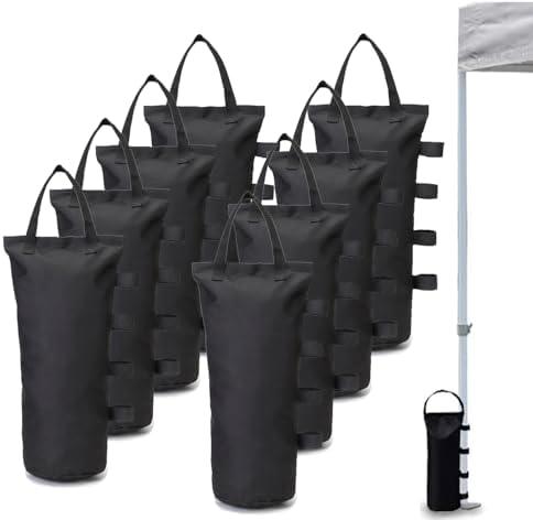 MOPHOEXII Canopy Weights Bag Leg Weight for Pop up Canopy Tent, Sand Bags for Patio Umbrella Instant Outdoor Sun Shelter,8 Pack-Black