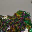 48PCS Mardi Gras Beads, Metallic Mardi Gras Beads Necklace, 10 Kinds Green Purple Gold Necklaces Bulks, Coins Mask Bead Necklace Costumes, Festival Carnivals Events Parade Throws Party Accessories