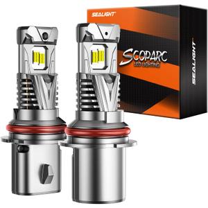 SEALIGHT S7S 9007/HB5 Light, 60000LM Brightest 6500K Cool White, 3Mins Easy Installation, 10 Years Lifespan, Plug-N-Play, IP68 Waterproof, 2 Pack