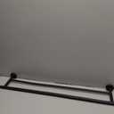 Miyili Double Bath Towel Bar 30-Inch Matte Black Stainless Steel Hand Towel Rack for Bathroom Wall Mount, A01B75B