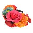 Vividsun Day of The Dead Headband Costume Rose Flower Headband (D/rose Mixed color)