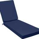 AAAAAcessories Outdoor Chaise Lounge Cushions, Fade-Resistant, Waterproof Patio Furniture Replacement Cushions, 72" x 21" x 3", Navy Blue