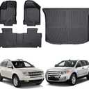 Floor Mats & Cargo Liner Compatible with Ford Edge 2007-2014 & Lincoln MKX 2007-2015,All Weather Protection,Waterproof,Anti-Slip TPE Trunk Mat Fit for 2007-2014 Edge/MKX 2015 Accessories