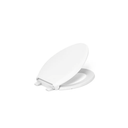 KOHLER 4636-RL-0 Cachet ReadyLatch Elongated Toilet Seat, Quiet-Close Lid, Contoured Seat, Grip-Tight Bumpers and Installation Hardware, White, 18.04"L x 14.18"W