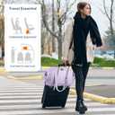 TOPDesign Travel Duffel Bag for Women, Puffer Gym Bag Sports Tote with Wet Pocket, Carry On Weekender with Luggage Sleeve (Light Purple)