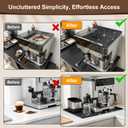 3-Piece Silicone Coffee Mat Set for Ninja ES601/ES701 - Compatible Non-Slip Waterproof Top/Bottom Mats & Drip Tray - Countertop Protector for Ninja Luxe Caf Espresso Accessories