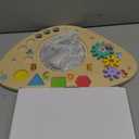 wingyz Activity Table for 1+ Year Old, 6 in 1 Wooden Montessori Activity Center Play Table with Bead Maze Shape Sorter Fishing Game, Kids Sensory Educational Toddler Learning Toys (Multicolor-triangle)