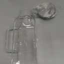 2 Quart (2 Liter 68 oz) Square Glass Pitcher with Lid and Spout, Water Pitchers with Handle for Fridge, Borosilicate Glass Carafe for Hot/Cold Drink, Large Jug for Iced Tea, Coffee,Juice,Milk,Beverage (67.6 Ounces, Clear)