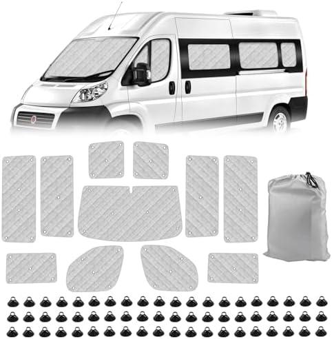 Federedevo Window Full Sun Shade for Ram ProMaster 2014-2024 | 11-Piece Complete Van Blackout | UV Blocker + Privacy Covers | Thermal Insulated Window Covers (Front/Rear/Side Windows)