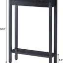 Small Console Table with Shelf Little Narrow Entryway Table Skinny Thin High Tall Display Stand for Entry Hall Hallway, Foyer, as Eextension for Long Behind Couch Sofa Table / Kitchen Countertop, 7.9"W x 23.6"D x 32.3"H