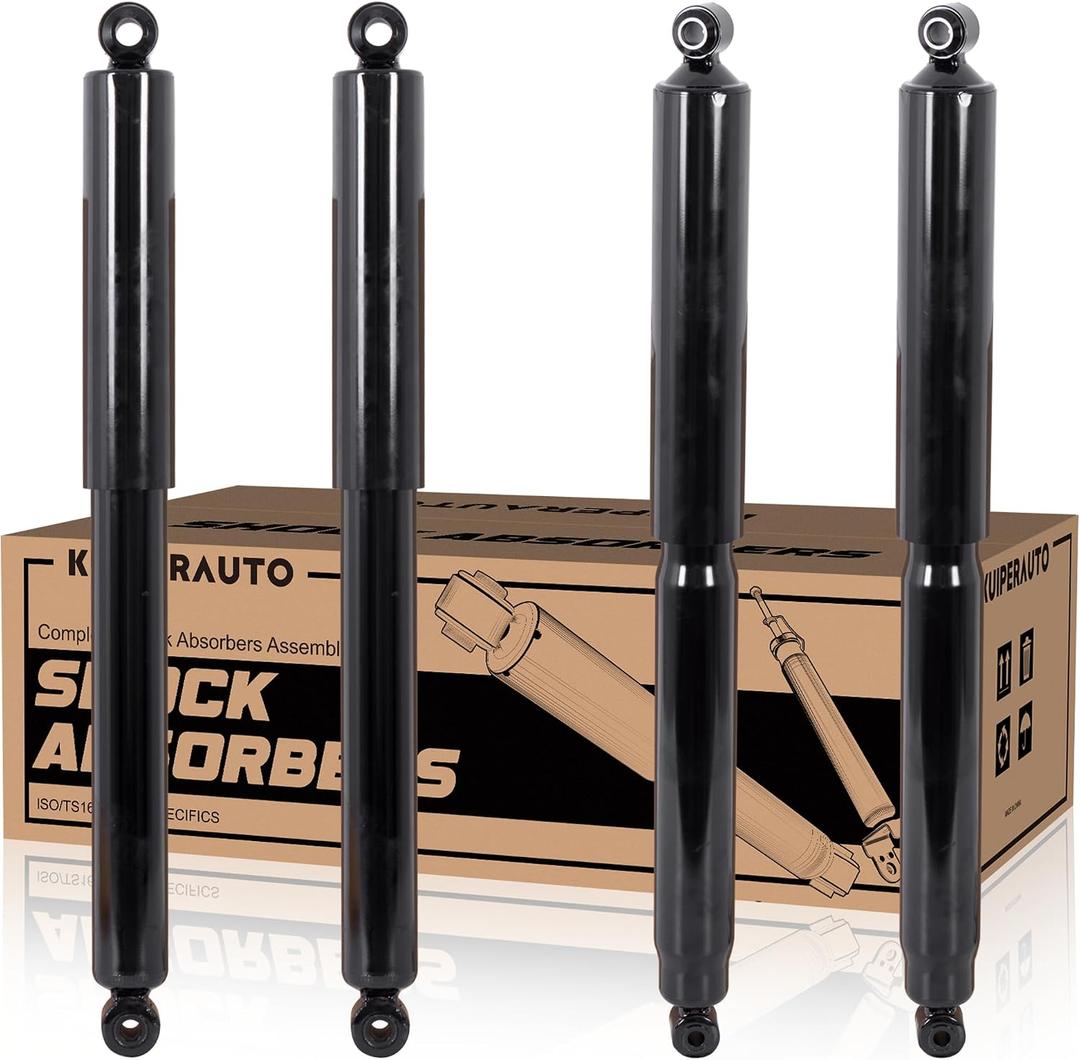 KUIPERAUTO 32359 911195 Front + Rear Complete Struts Coil Spring Assembly Compatible for 1999-2004 Ford F-250 F-350 Super Duty 4X4 Models Shock Absorbers Replacement (4Pcs)
