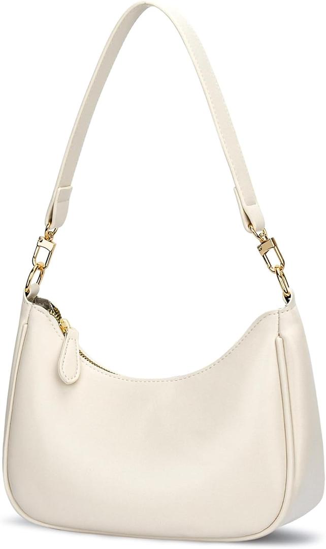 KKXIU Shoulder Bag for Women Cute Hobo Purses and Handbags Retro Clutch Underarm Purse (Beige)