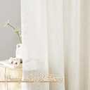 NICETOWN Linen Curtains & Drapes for Bedroom 63 inches Long, Grommet Flax Linen Blend Window Treatment Privacy with Light Filtering for Living Room/Boys Room, W66 x L63, 2 Panels