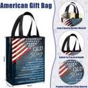 Sweetude 30 250 Anniversary Patriotic Gift Bags Bulk American Flag Theme Bags with Handle Medium Reusable USA Souvenirs Gifts for Church Remembrance Day Party Decorations Favors