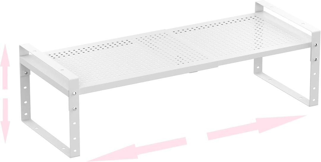 Asiingkel MultiFunctional Metal Shoe Rack, SpaceSaving, Perfect for Entryway, Closet, Bathroom, etc. Sturdy and Durable, High Weight Capacity（1PACK/White/Large)