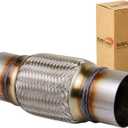 Exhaust Flex Pipe Universal Type 100% Stainless Steel For Heavy Duty and Cars (1 PC, 3.5X6X10)