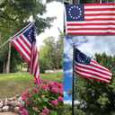 Betsy Ross Flag 5x8 Ft Embroidered 13 Star American Flags for Outside, Heavy Duty Sewn Stripes 13 Colonies Flag for 250th Anniversary 4th of July Outdoor Use