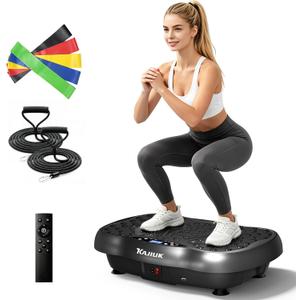 Vibration Plate Exercise Machine, 120-Level with Resistance Band