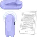 [Case-Friendly] Page Turner for Kindle Paperwhite Oasis Kobo eReaders, Camera Camcorder Remote Controls, Page Turner Clicker for ipad Tablets Reading Novels with Wrist Strap Storage Bag Purple