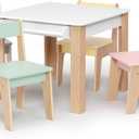 Delta Children - GapKids Table and 4 Chair Set with Paper Roll Holder - Greenguard Gold Certified, Pastel