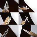 SQT2048 20-in-1 Multitool, Foldable & Self-Locking, Professional Tool for DIY, Home Repairs, Outdoor Camping Must-Have Gifts for Men, Compact, Durable, All-in-One Tool for Every Task, Gold