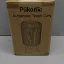 Pukomc Smart Sensor Wastebasket, Convenient and Hygienic Easy to Use, Technology Sensor Waterproof Wastebasket Plastic Trash can for Kitchen, Bathroom, Bedroom, Living Room, Office and Outdoor (1 Pack, white)