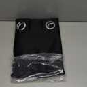 NICETOWN Pitch Black Solid Thermal Insulated Grommet Blackout Curtains/Drapes for Bedroom Window (2 Panels, 42 inches Wide by 63 inches Long, Black)