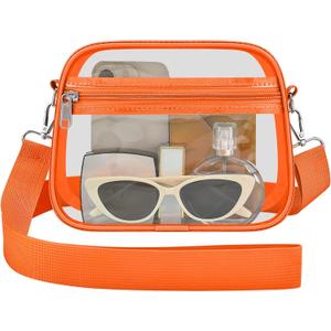 Clear Bag for Stadium Events - Stadium Approved Small Mini Clear Purse, Women's Top-Handle Handbags for Sports Concerts