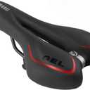 MSDADA Gel Bike Seat Bicycle Saddle, Bike Saddle for Men & Women, Waterproof Bicycle Seat Comfortable Soft Cushion for Road Bike, Cruiser, Mountain Bike, Exercise Bike, City Bikes (Small, red)