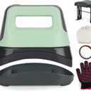 Gimify Hat Press Machine, 3 Heating Levels Mini Heat Press with 6.3"x3.4" Ceramic-Coated Heat Plate, Curved with Safety Base & Auto-Off, Portable Black-Green