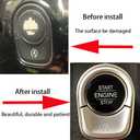 Angelguoguo Car Start Stop Engine Push Switch Buttons Cover Trim Replacement Fit for Mercedes Benz A B CLA GLA GLB Class W177 W247 C118 X247 2020+ (Black)