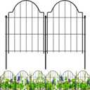 Decorative Garden Fences 17in x 10.3ft, 10 Pack Outdoor Fencing Animal Barrier Dog Border, Metal Wire Fence Panels for Garden Decor, Flower Bed Edging Borders for No Dig Patio Yard
